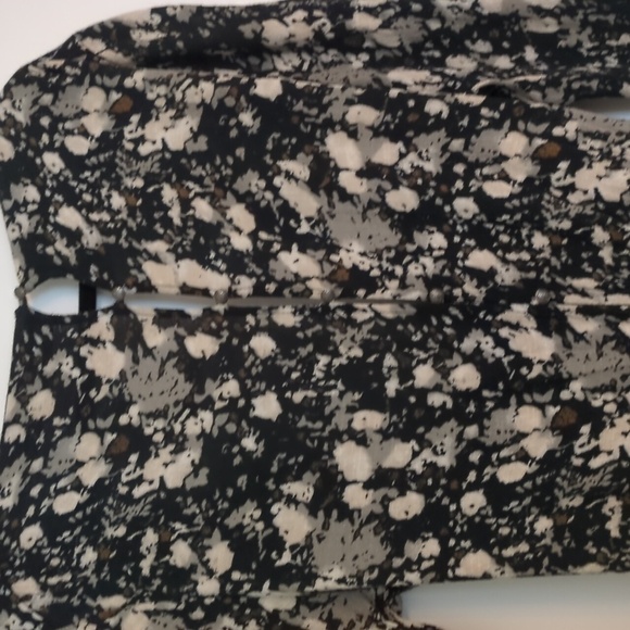 Free people Abstract Print Boho Beachy Romantic ruffled romper Sz m Vacation - Picture 7 of 10